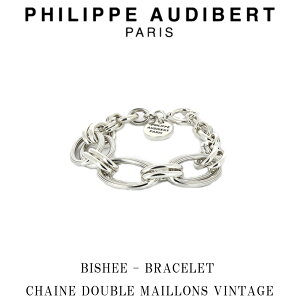 tBbv I[fBx[ Philippe Audibert BISHEE BRACELET CHAINE DOUBLE MAILLONS VINTAGE rV[ Vo[ uXbg PhilippeAudibert fB[X [ANZT[]