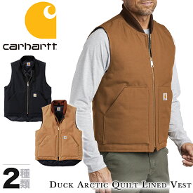 カーハート ベスト Carhartt V01 ダック ワークベスト Duck Arctic Quilt Lined Vest ロゴ 秋冬 アウター トップス ワークウェア メンズ レディース 正規品 [衣類] ユ00572