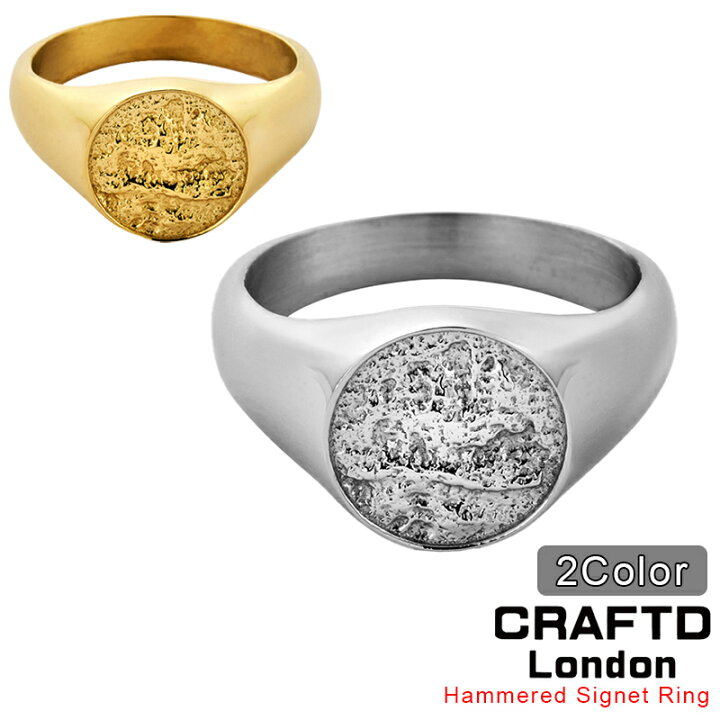 楽天市場】CRAFTD London クラフトロンドン HAMMERED SIGNET RING 
