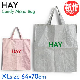 HAY エコバッグ 2025SS 新作 ヘイ Candy Mono Bag XL 特大 トートバッグ キャンディモノ 大容量 鞄 手さげ かばん バック ロゴ 北欧 レディース メンズ ユニセックス 海外正規品 ユ00582