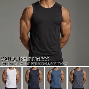 ���@���L�b�V�� �^���N�g�b�v VANQUISH FITNESS EVOLVE SLIM FIT PERFORMANCE TANK �����Y �؃g�� �W�� �E�G�A �X�|�[�c ���K�i ��00582