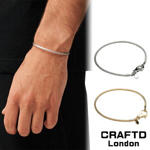 CRAFTD London �N���t�g�����h�� �u���X���b�g MICRO PLEAT BRACELET SILVER GOLD �V���o�[ �S�[���h �� �� 18K�S�[���h �����Y �l�C [�A�N�Z�T���[] ��00582