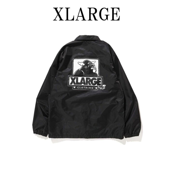 XLARGE エクストララージナイロン コーチジャケットS　黒