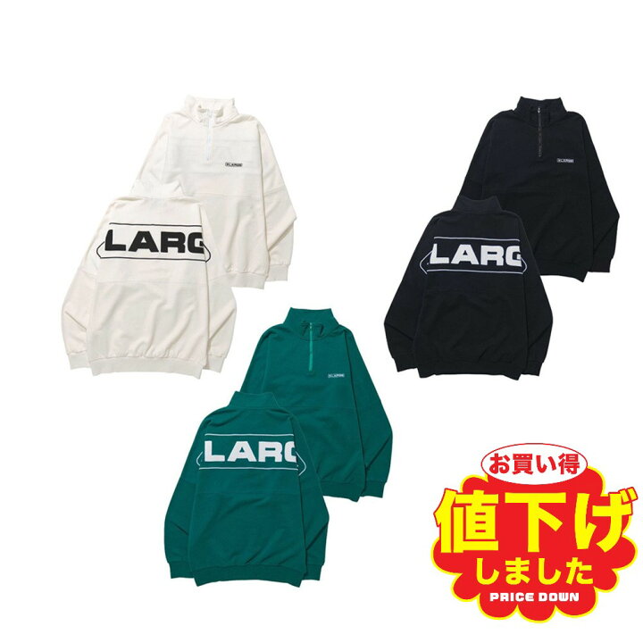 XLARGE ハーフジップスウェット