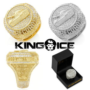 KING ICE �L���O�A�C�X �w�� �����O NO LIMIT RECORDS X KING ICE - CHAMPIONSHIP RING 14k�S�[���h �� WHITE GOLD �����Y �u�����h �l�C[�A�N�Z�T���[]