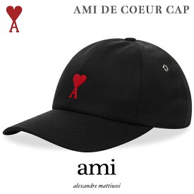 AMI Paris 帽子 アミ パリス AMI DE COEUR キャップ ブラック AMI ALEXANDRE メンズ レディース ユニセックス 正規品[衣類]