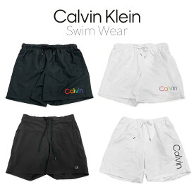 カルバンクライン 水着 メンズ Calvin Klein サーフパンツ ホワイト ブラック ロゴ 海パン ボードショーツ スイムウェア メンズ [衣類] ユ00582