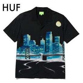 ハフ シャツ HUF リゾートシャツ 半袖 MANHATTAN TOP 柄シャツ 開襟 トップス スケーター ストリート系 スケートボード 人気 メンズ 正規品 [衣類]