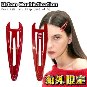 Urban Sophistication �w�A�N���b�v �A�[�o���\�t�B�X�e�B�P�[�V���� Devilish Hair Clip (Set of 5) �s�� ���f�B�[�X ��00582
