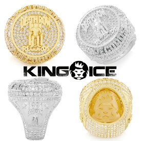 KING ICE キングアイス 指輪 リング DEATH ROW RECORDS X KING ICE チャンピオンリング 14kゴールド 金 WHITE GOLD メンズ ブランド 人気[アクセサリー]