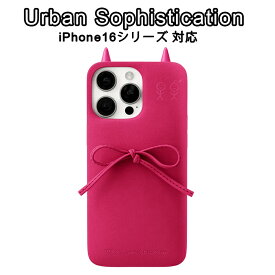 Urban Sophistication iPhone ケース アーバンソフィスティケーション iPhone16シリーズ The Soap Case Delicate Bow in Neon Pink Suede スマホケース アイフォン カバー 携帯 [スマホケース] ユ00582