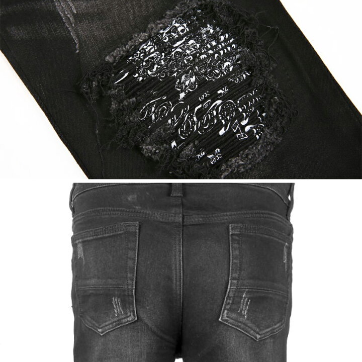 HESNTLS ダメージスキニーデニム グレー 楽天市場】HESNTLS ジーンズ ダメージ デニム NV2 Black Paisley Patch スリムフィット パンツ 日本未入荷  エッセンシャルズ メンズ ユニセックス UK ドリル ストリート 正規品[衣類] ユ00572 : WILLS