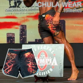チュラウェア サーフパンツ CHULA WEAR ステージ ショーツ 水着 HELL BOYs NOW AVAILABLE NOW!! 15inches ハーフパンツ 短パン フィジーカー 大会 メンズ 筋トレ ジム ウエア 正規品[衣類]ユ00582