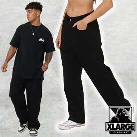 XLARGE デニム パンツ エクストララージ Bull Denim 91 Pants ブラック ジーンズ ロゴ ストリート メンズ ユニセックス 正規品[衣類]
