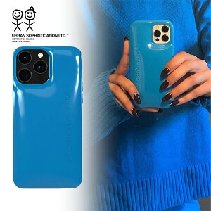 Urban Sophistication �A�[�o���\�t�B�X�e�B�P�[�V���� THE PUFFER CASE GLOSSY BLUE �X�}�z�P�[�X iPhone 14 14Pro 14Pro Max 14Plus Case �P�[�X �A�C�t�H�� �J�o�[ �g��[�X�}�z�P�[�X]