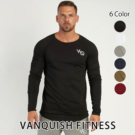 ヴァンキッシュ フィットネス VANQUISH FITNESS ESSENTIAL SP LONG SLEEVED T SHIRT Tシャツ ロンT 長袖 メンズ 筋トレ ジム ウエア スポーツウェア イギリス 正規品[衣類]