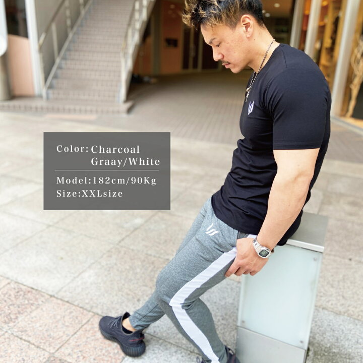 楽天市場 ジョガーパンツ メンズ Wills Fitness ウィルズ フィットネス Joggers スウェットパンツ 筋トレ ジム ウエア スポーツウェア トレーニング Live Fit Vanquish Fitness おしゃれ スリム サイドライン ジャージ パンツ ラインパンツ テーパードパンツ 細身 秋服