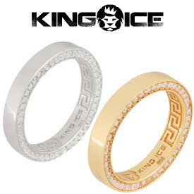 KING ICE キングアイス 指輪 リング 4MM STERLING SILVER WEDDING RING 14kゴールド 金 WHITE GOLD メンズ ブランド 人気[アクセサリー]