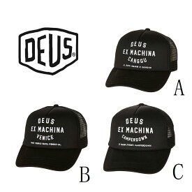 DeusExMachina デウスエクスマキナ ブラック 黒 メッシュ キャップ 帽子 三種　Deus Ex Machina CANGGU VENICE CAMPERDOWN[帽子]