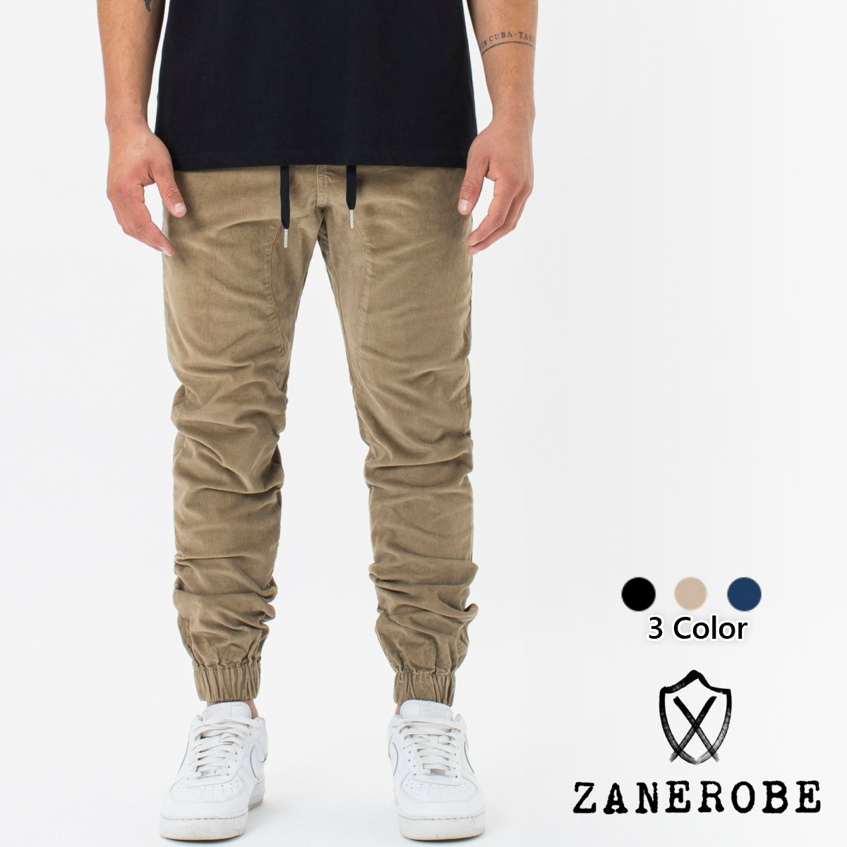ZANEROBE ゼインローブ コーデュロイ ジョガーパンツ 3色 Sureshot Cord Jogger スウェット ブラック 黒 ベージュ  ネイビー メンズ[衣類] | s.s shop