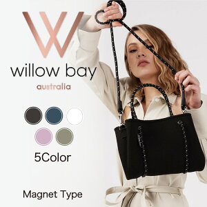 EB[xC Willow Bay DAYDREAMER TINY NEOPRENE TOTE BAG WITH CLOSURE MAGNET }Olbg black charcoal white softlilac obO lIv 00572