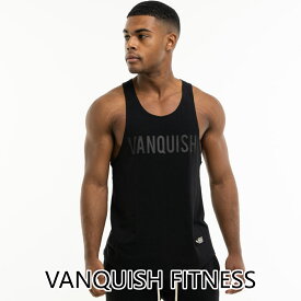 ヴァンキッシュ フィットネス VANQUISH FITNESS WARM UP PROJECT BLACKOUT TANK TOP ブラック ノースリーブ タンクトップ トップス メンズ 筋トレ ジム ウエア スポーツ 正規品[衣類]