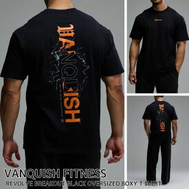 ヴァンキッシュ フィットネス 半袖 Tシャツ VANQUISH FITNESS REVOLVE BREAKOUT BLACK OVERSIZED BOXY T SHIRT メンズ 筋トレ ジム ウエア スポーツ 正規品 [衣類] ユ00582