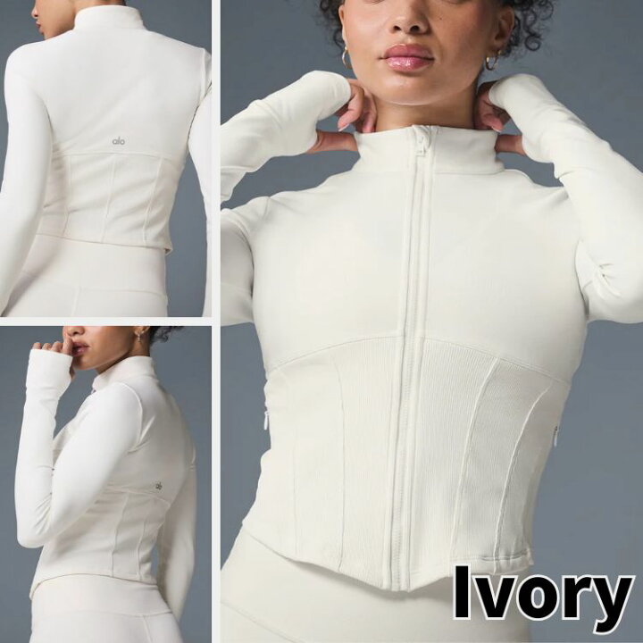 楽天市場】Alo Yoga ジャケット アローヨガ Airbrush Corset Full Zip 