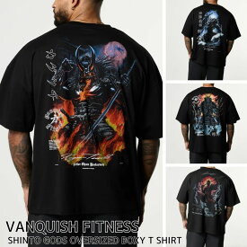 ヴァンキッシュ フィットネス 半袖 Tシャツ VANQUISH FITNESS SHINTO GODS OVERSIZED BOXY T SHIRT メンズ 筋トレ ジム ウエア スポーツ 正規品 [衣類] ユ00582