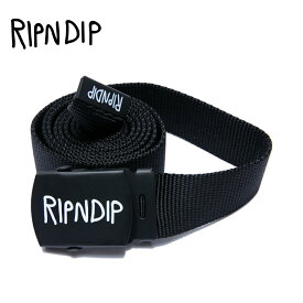 リップンディップ ベルト ロゴ RIPNDIP Logo Web Belt ブラック 黒 ガチャベルト アクセサリー ロゴ Rip N Dip スケーター ストリート メンズ レディース [アクセサリー] ユ00582