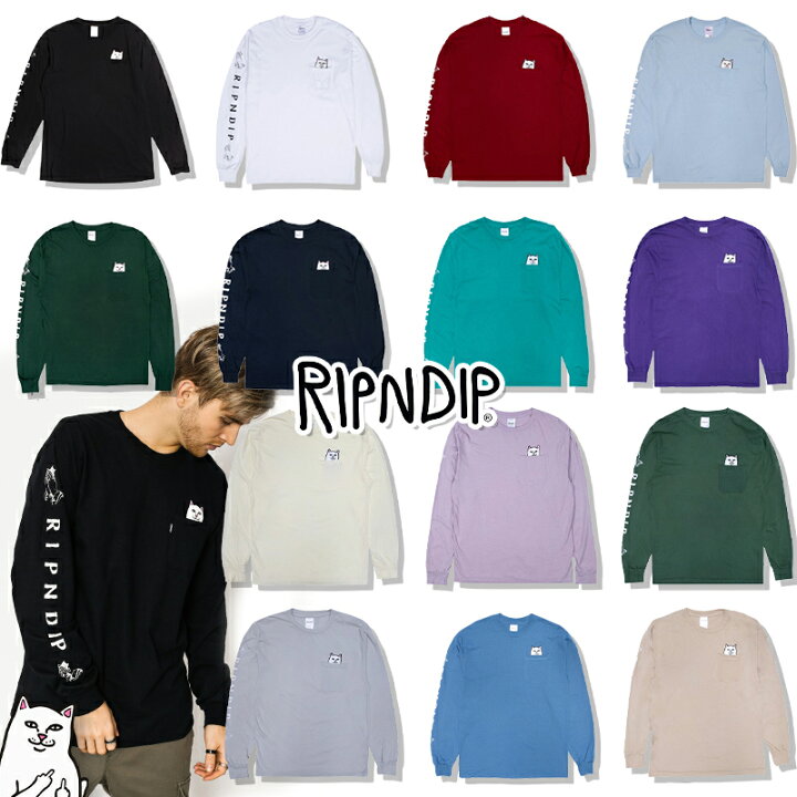楽天市場】リップンディップ Tシャツ 長袖 RIPNDIP Lord Nermal Pocket 