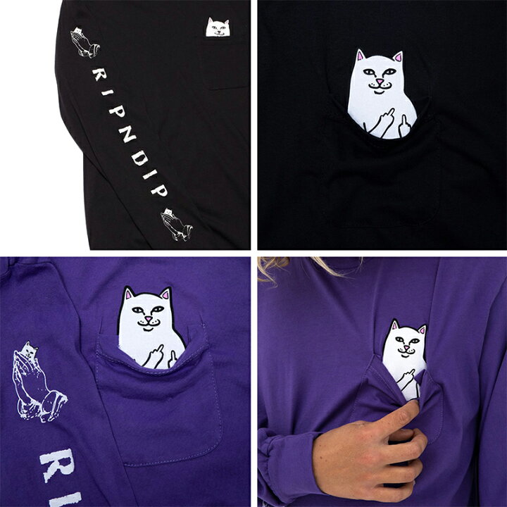 楽天市場】RIPNDIP リップンディップ Lord Nermal Pocket L/S Tシャツ 
