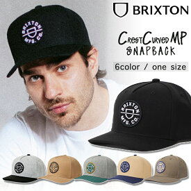 BRIXTON キャップ ブリクストン 帽子 Crest Curved MP Snapback スナップバック ハット CREST C MP ぼうし フリーサイズ メンズ レディース ユニセックス スケーター ストリート サーファー [帽子]