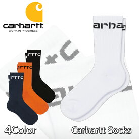 カーハート Carhartt WIP ソックス 靴下 4種類 カラー 定番 ロゴ 6-11サイズ アクセサリー ワークウェア Carhartt Socks ホワイト ブラック オレンジ 白 黒 メンズ レディース 正規品[衣類]