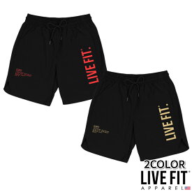 リブフィット LIVE FIT DIVISION SHORTS ショーツ ブラック 黒 ハーフパンツ 短パン メンズ 筋トレ ジム ウエア フィットネス スポーツ トレーニング 正規品[衣類]