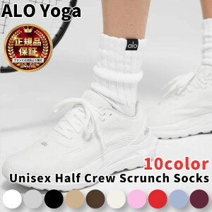 Alo Yoga �\�b�N�X �C�� �A���[���K Unisex Half Crew Scrunch Socks ���j�Z�b�N�X �n�[�t�N���[ �X�N�����` �\�b�N ���S ���K�i ��00582
