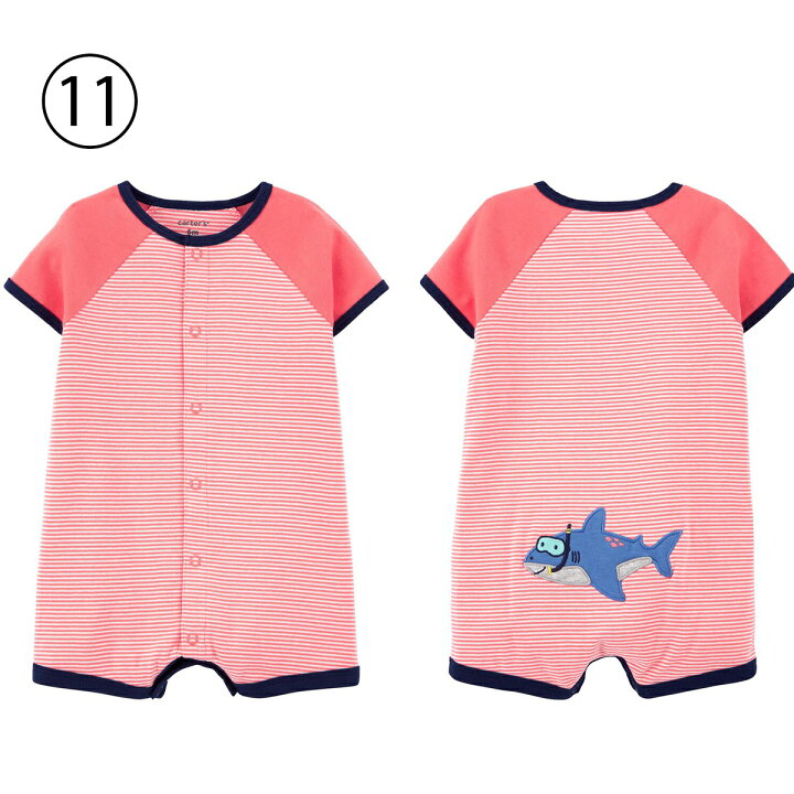 楽天市場】carters カーターズ ベビー服 ロンパース 半袖 スナップ 