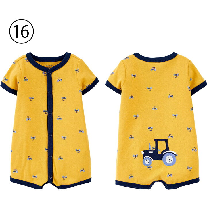 楽天市場】carters カーターズ ベビー服 ロンパース 半袖 スナップ 