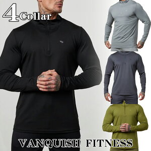 ���@���L�b�V�� ����T VANQUISH ESSENTIAL PERFORMANCE 1/4 ZIP TOP ���� �n�[�t�W�b�v �����O�X���[�u T�V���c �����Y �؃g�� �W�� �E�G�A �X�|�[�c ���K�i[�ߗ�]��00582