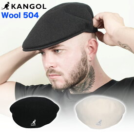KANGOL カンゴール ハンチング Wool 504 キャップ 帽子 ブラック ホワイト ウール504 メンズ レディース ユニセックス 0258BC 正規品[帽子]