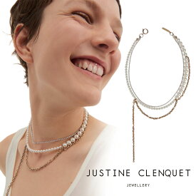 ジュスティーヌクランケ Justine Clenquet ジル ネックレス Jill necklace チョーカー パラジウム クリスタルパール レディース[アクセサリー]
