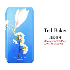 テッドベイカー Ted Baker ミラー付 手帳型 iPhone 5/5s SE 6/6s 7 8 Plus X/XS XR XSMax Case アイフォン ケース 二つ折 花柄 HARMONY MINERAL ハーモニーミネラル[スマホケース]