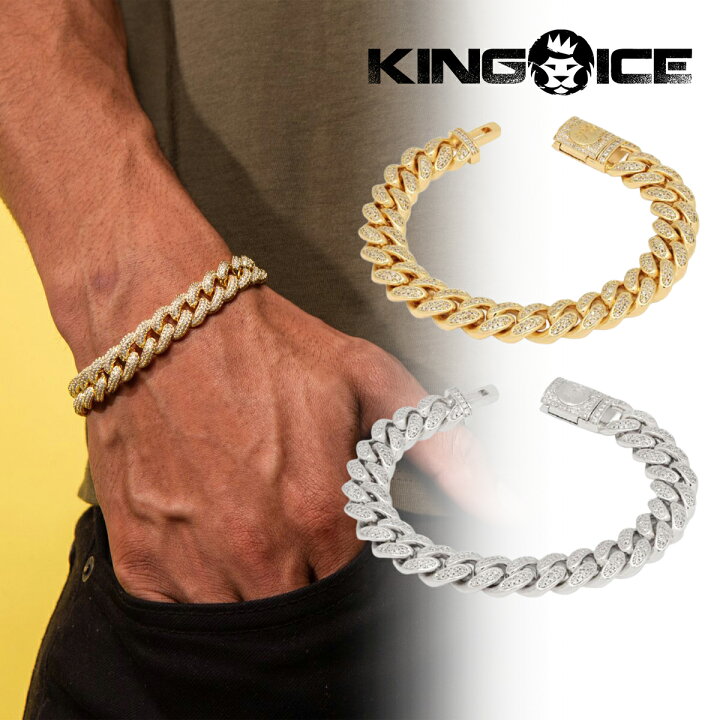 楽天市場】KING ICE キングアイス ブレスレット 12MM ICED MIAMI CUBAN 