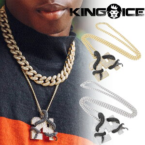 KING ICE �L���O�A�C�X �l�b�N���X �`�F�[�� BLACK MAMBA NUMBER 24 NECKLACE 14k�S�[���h �� WHITE GOLD �l�C[�A�N�Z�T���[]