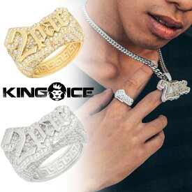 KING ICE キングアイス 指輪 リング 2PAC X KING ICE - 2PAC LOGO RING 14kゴールド 金 WHITE GOLD メンズ ブランド 人気[アクセサリー]