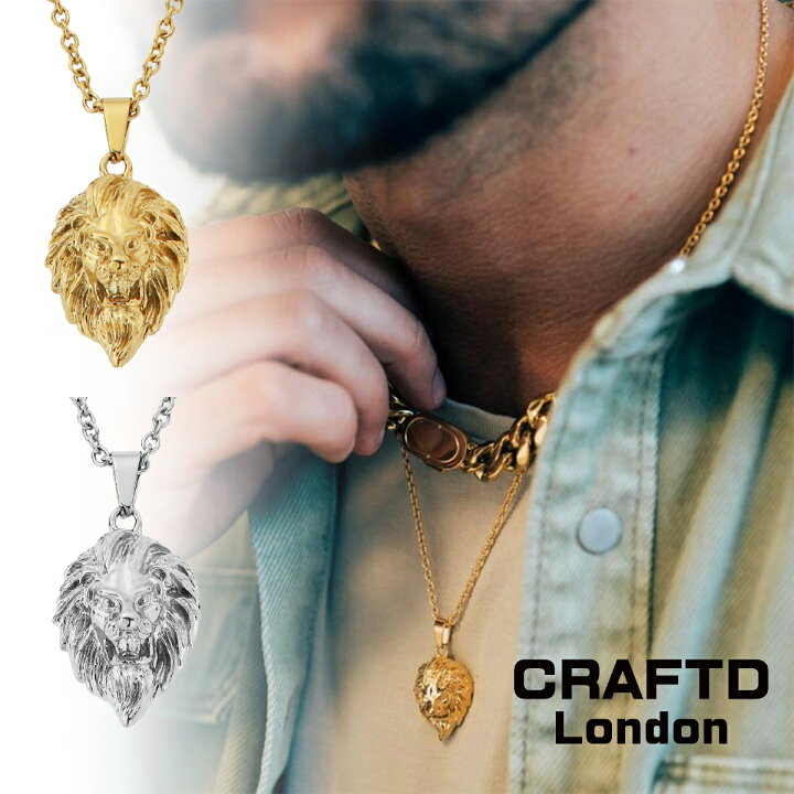 楽天市場】CRAFTD London クラフトロンドン LION ネックレス ゴールド 