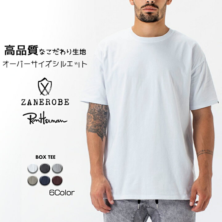 楽天市場 Zanerobe ゼインローブ Tシャツ 半袖 3色 Box Tee トップス オーバーサイズ ヘビーウェイト 無地 メンズ ホワイト ブラック グレー Ron Herman ロンハーマン 正規品 衣類 S S Shop