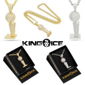 KING ICE �L���O�A�C�X �l�b�N���X �`�F�[�� BLACK MAMBA LE CHAMPIONSHIP TROPHY NECKLACE 14k�S�[���h �z���C�g�S�[���h �� �l�C[�A�N�Z�T���[]