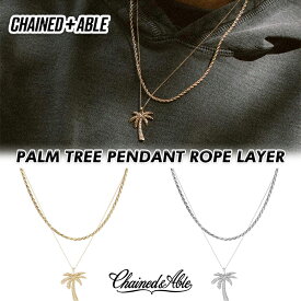 チェーンドアンドエイブル Chained & Able ネックレス チェーン PALM TREE PENDANT ROPE LAYER ゴールド メンズ ペア プレゼント ギフト シンプル ストリート asos[アクセサリー]