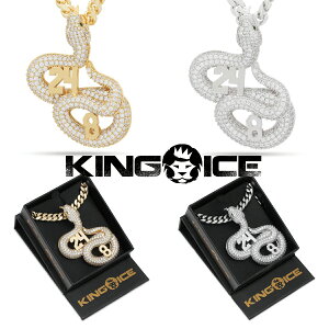 KING ICE �L���O�A�C�X �l�b�N���X �`�F�[�� BLACK MAMBA ERAS NECKLACE L�T�C�Y 14k�S�[���h �z���C�g�S�[���h �� �l�C[�A�N�Z�T���[]